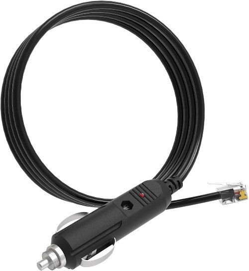 Power Cable, 12V Car Cigarette Lighter to RJ11 Adapter Plug Cord, Straight Power
