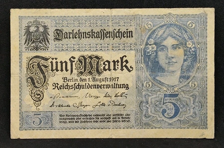 1917 Germany 5 Marks P11173558