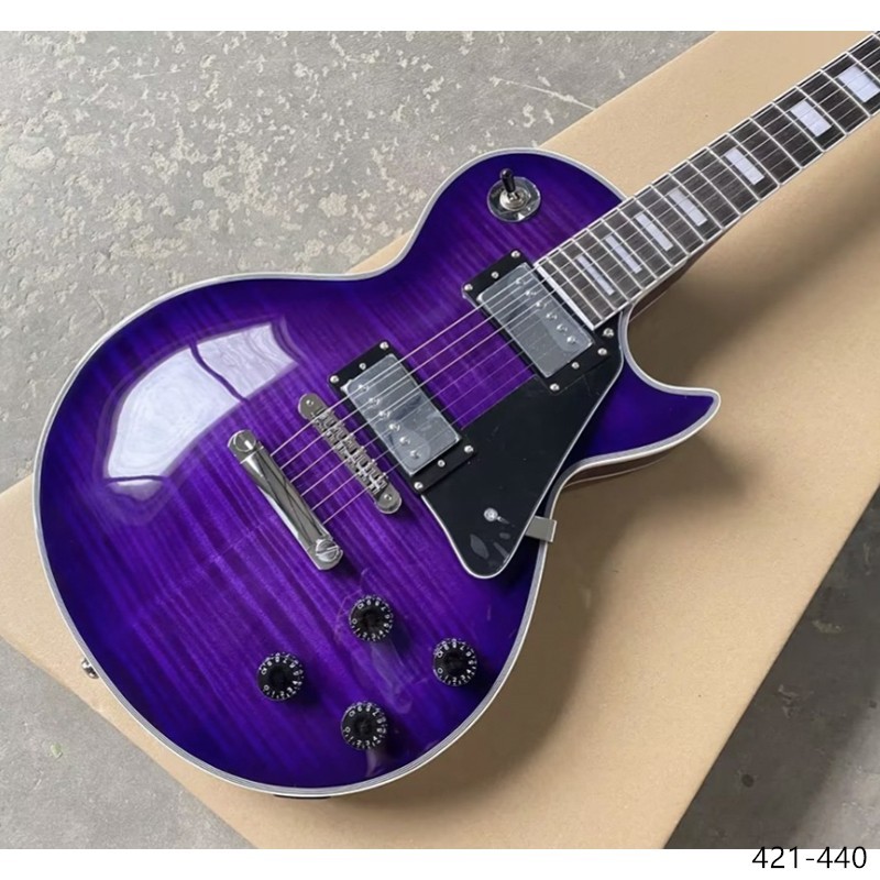 Luxury Purple Rain Guitar w Ebony fingerboard, Frets nibs , Nashville TOM bridge