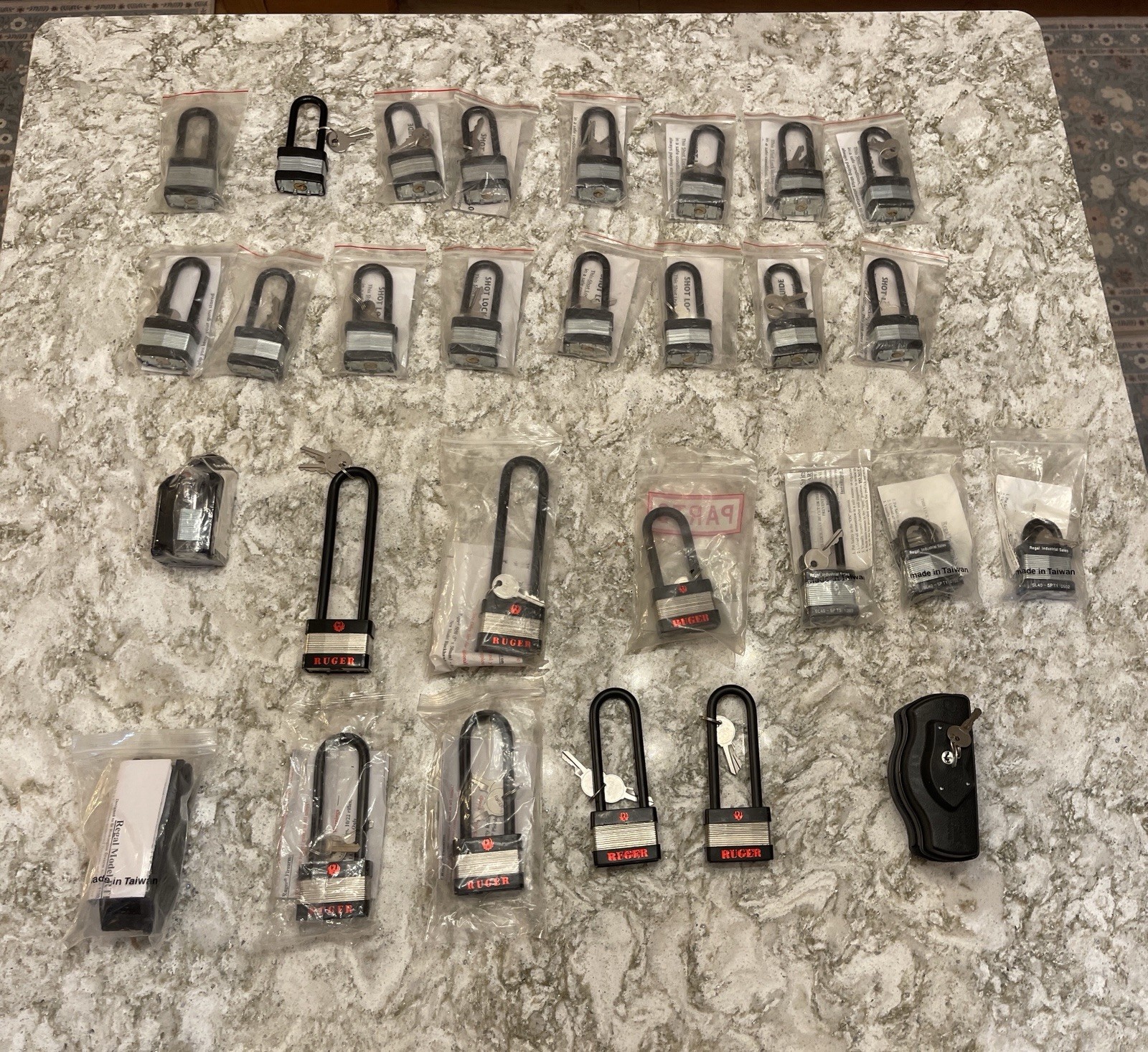 Lot of 29 Gun Locks Trigger Locks Shot Lock Firearm Safety BULK NEW
