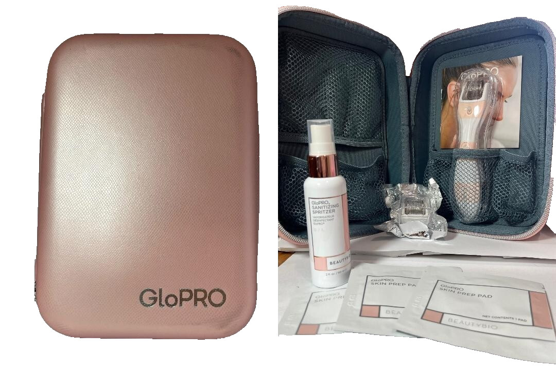 BEAUTYBIO  GloPRO Facial Microneedling Rejuvenation Tool Bottle PINK SET