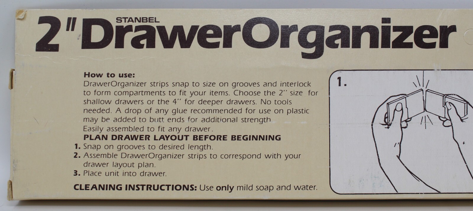 NOS/NIB/NEW Stanbel 2" Drawer Organizer - Interlocking Space System - SD 2166