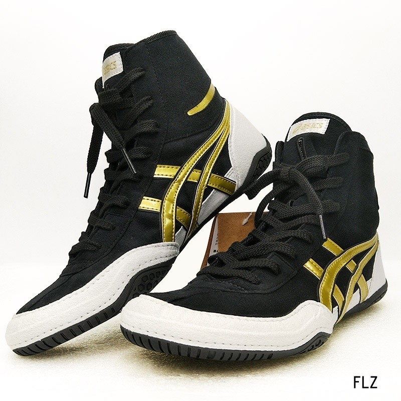 Asics Wrestling special Order Shoes EX-EO 1083A001 Black x Gold x Black x White
