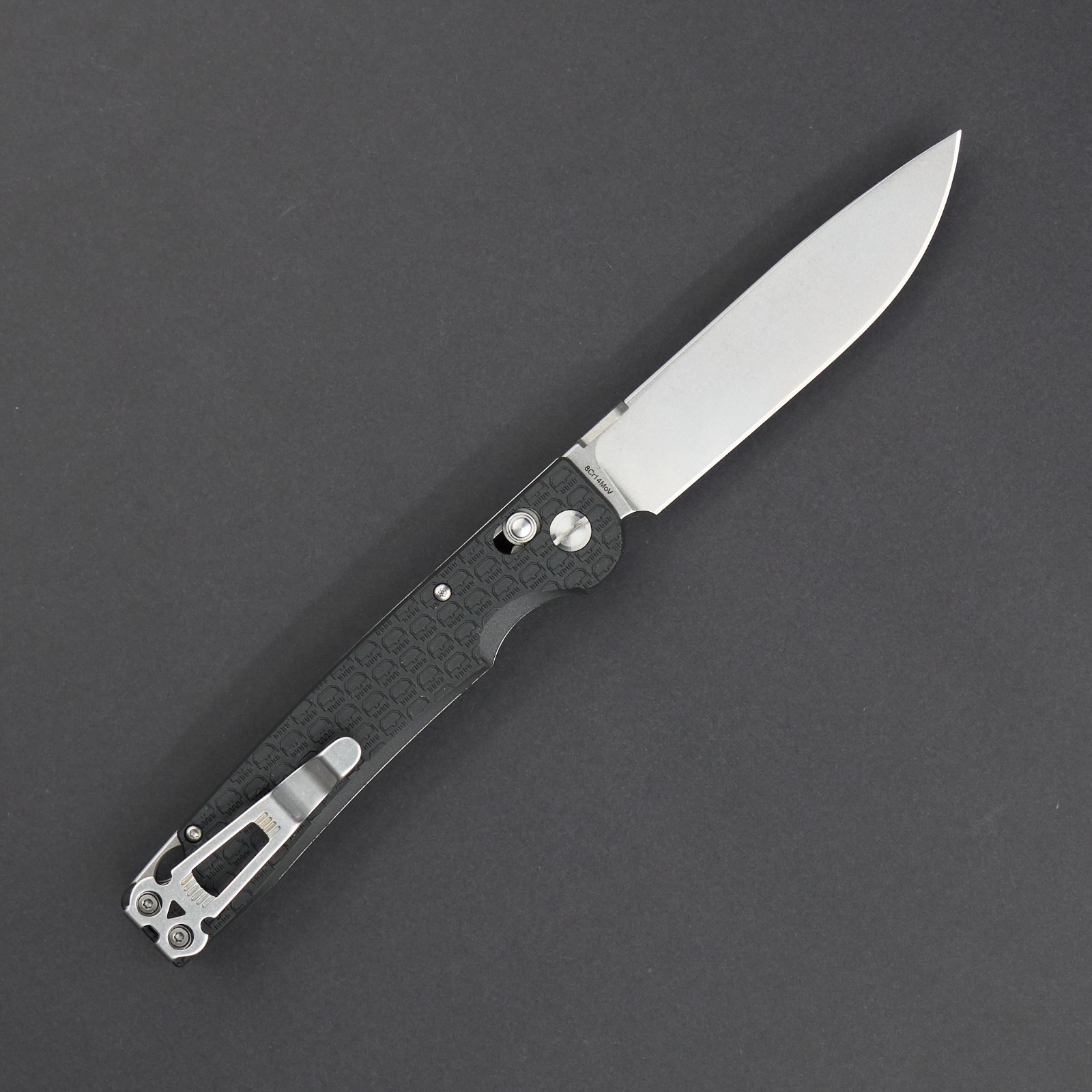 Daggerr Knives Dropet Folding Knife 3.88" 8Cr14MoV Steel Blade Black FRN Handle