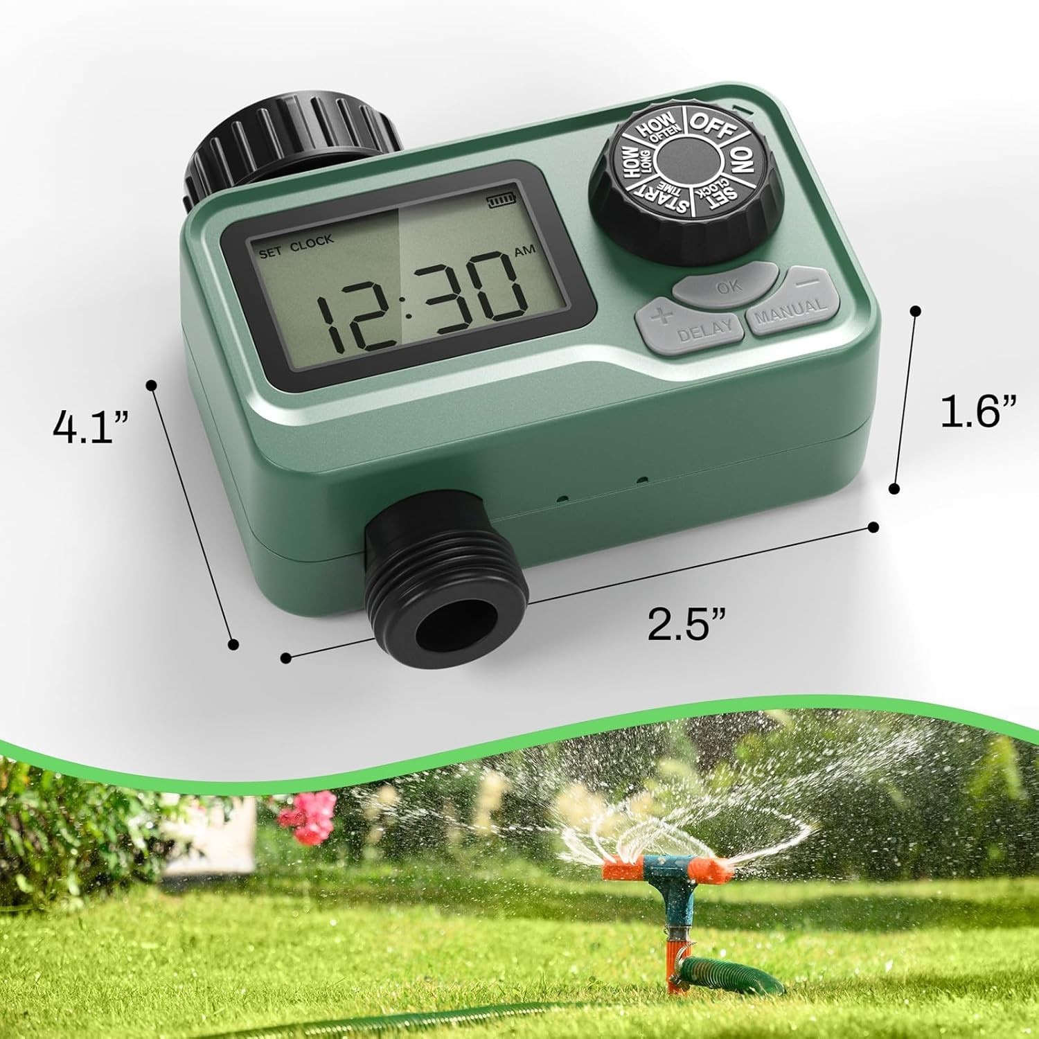 BN LINK Programmable Sprinkler Timer with Rain Delay – Waterproof Digital Wat...