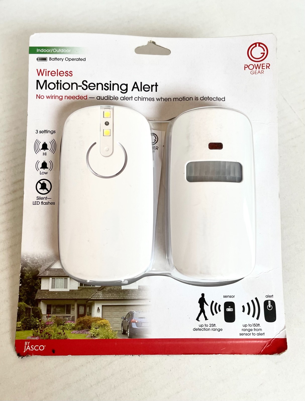 NEW - Power Gear Jasco, Wireless Motion Sensing Alert, 25' Range, 36014