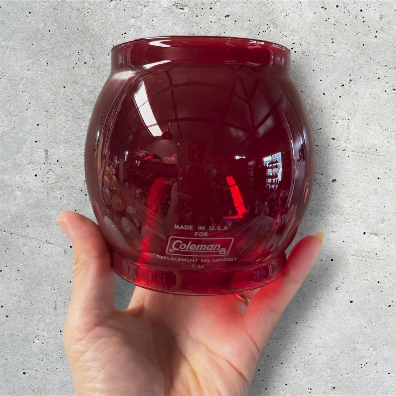 Glass Globe for Coleman 200a 202 242 249 Lantern ruby red color (New Version)