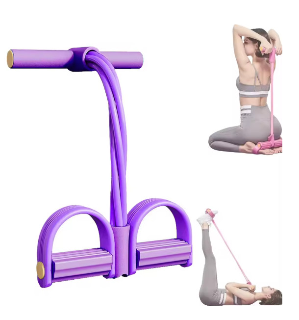 6 Tube Pedal Resistance Band Sit Up Pull Rope Home Gym Abdomen Workout Equipment