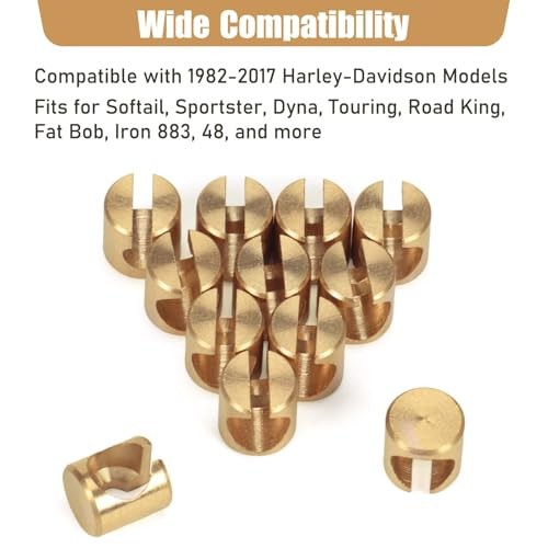 12 Pcs Throttle and Idle Cable Ferrules for Harley Davidson 1982-2017