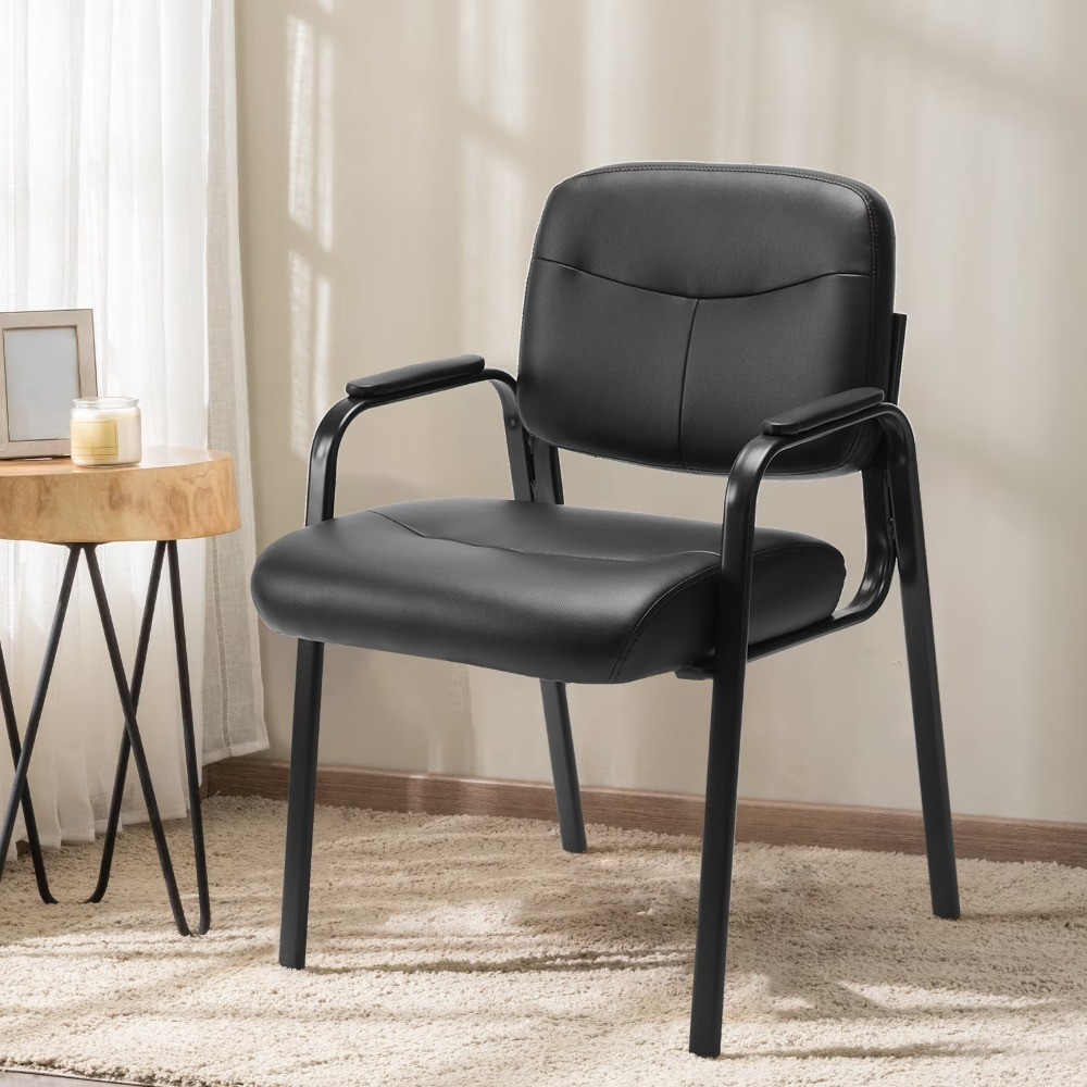 Office Guest Chair, Bonded Leather Executive Side Chair