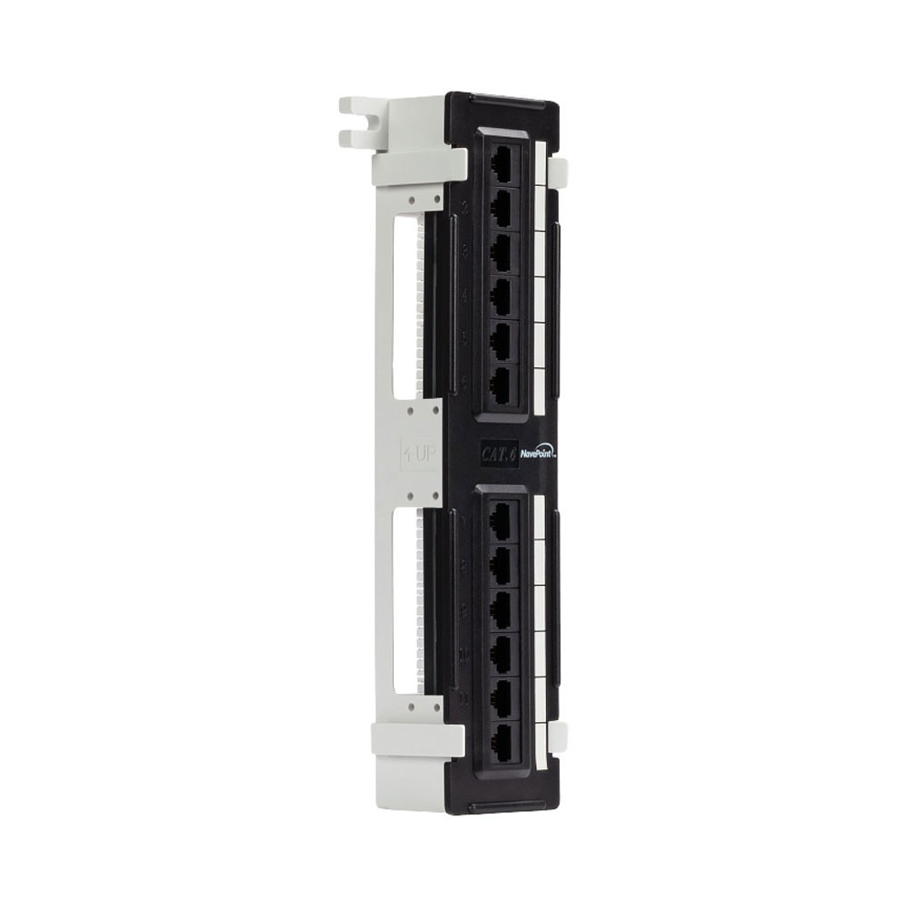 3 X 12-port Cat6 UTP LAN Mini patch panel w/surface wall mount bracket