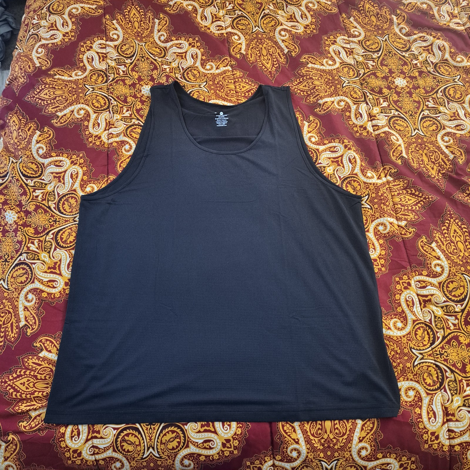 True Classic Tees Sleeveless Active Mesh Tank Top, 4302, Black, XL