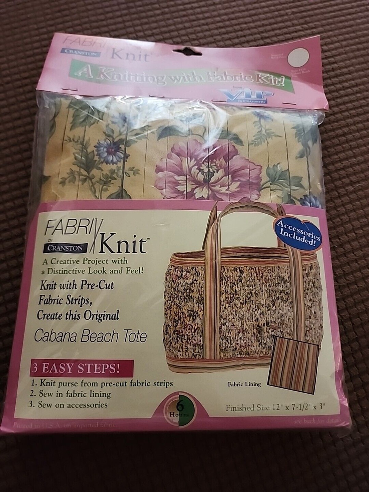 NEW-Cranston "Cabana Beach Tote" Fabri/Knit Kit Cabana Beach Tote