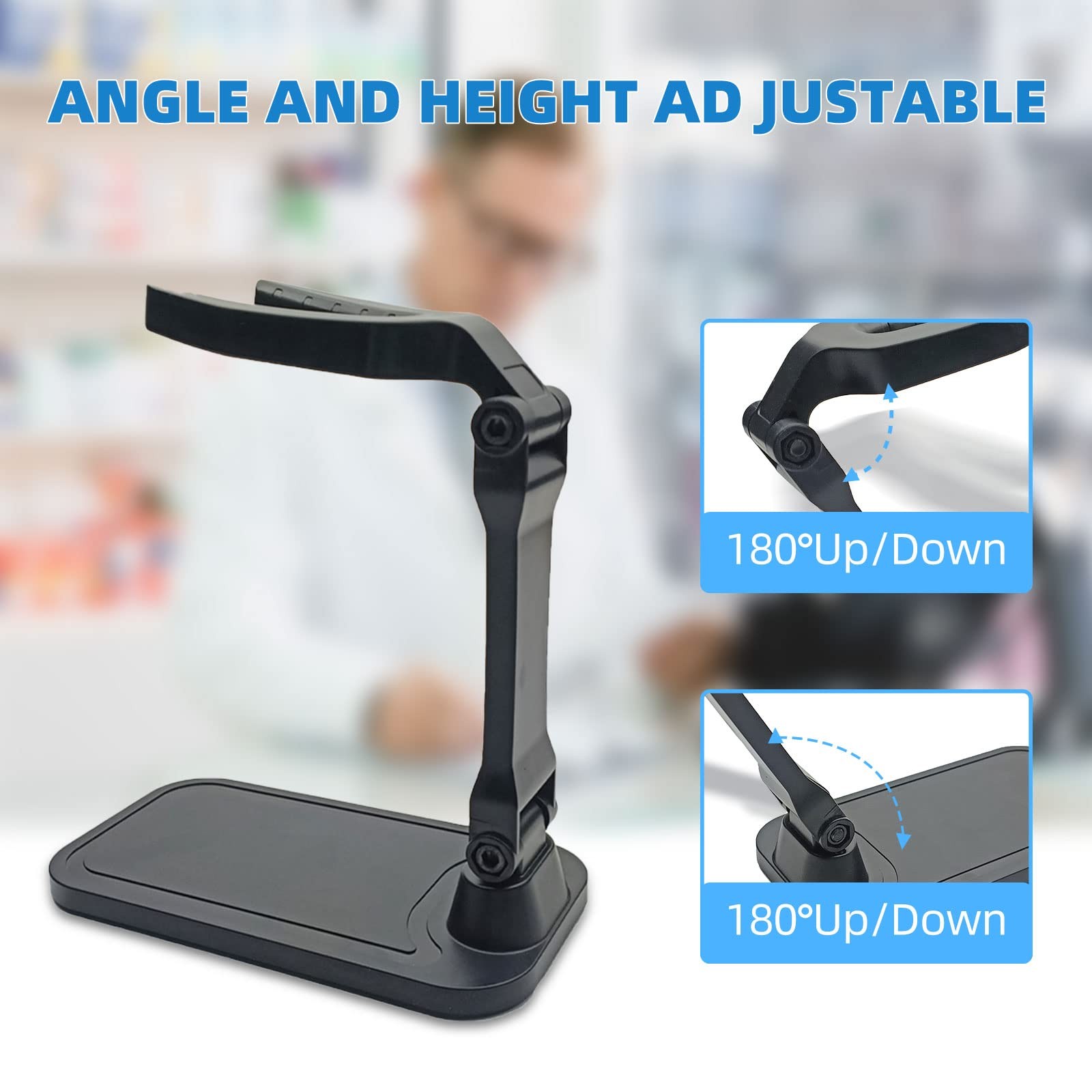 JRHC Universal Barcode Scanner Stand Hands Free Adjustable