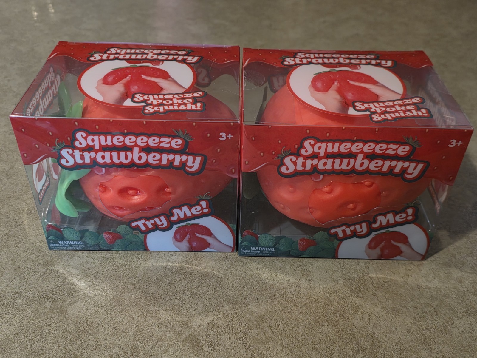 🍓 2 PK VIRAL Sunny Days Giant Strawberry Squeeze Squishy 🍓