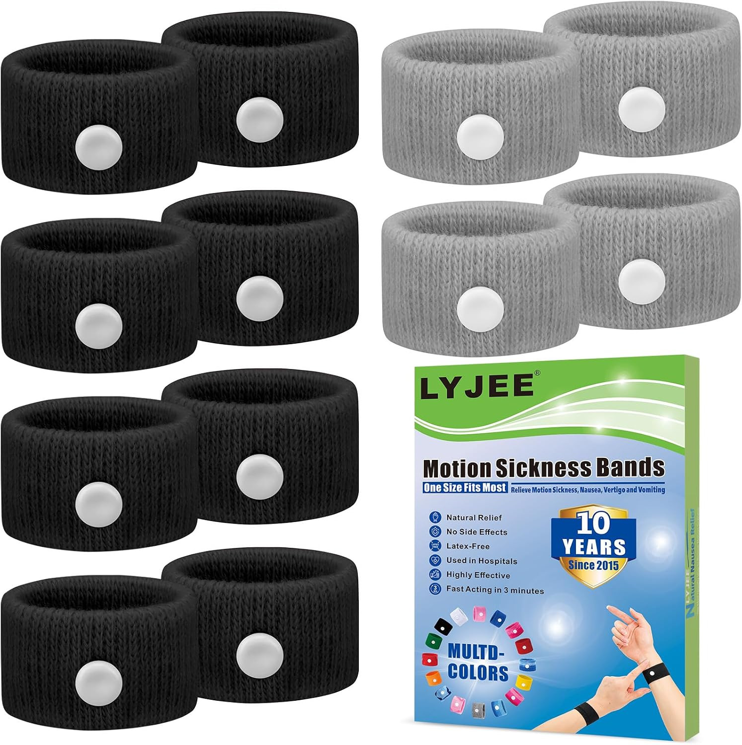Motion Sickness Bracelets for Adults: Motion Sickness Bands Nausea Relief for Pr