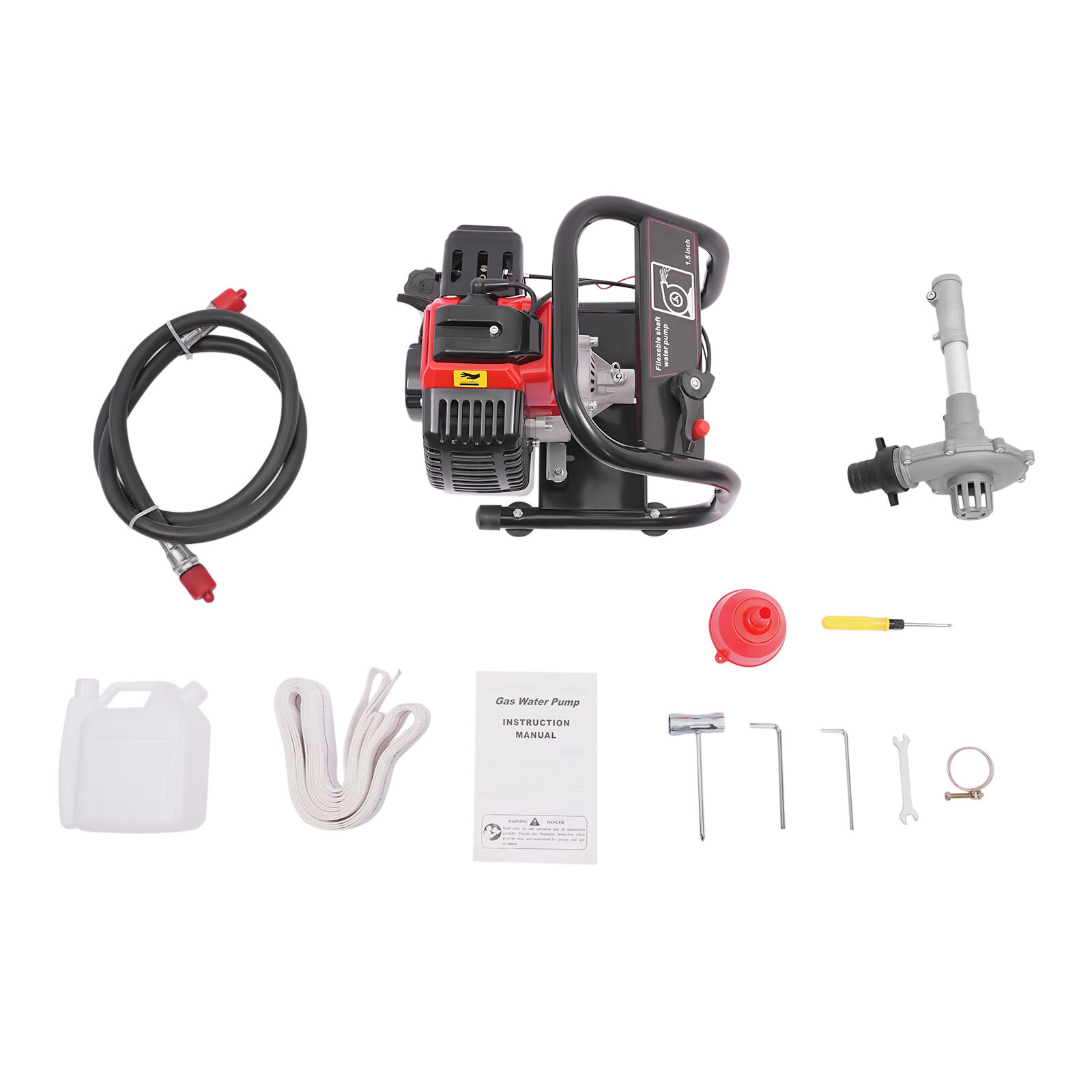 2 Stroke Portable Gasoline Water Pump 1.5" Gas-Powered Water Transfer Pump USA