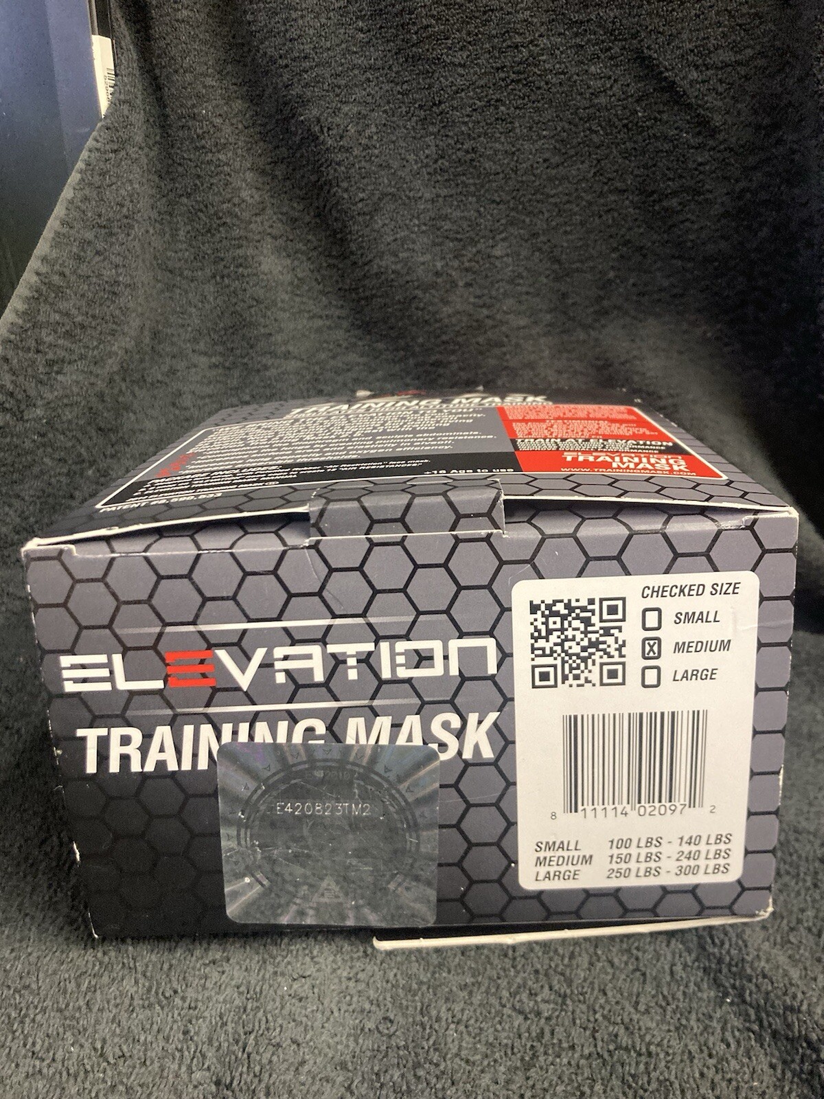 Elevation Training Mask Tm2 Adjustable Head Strap Black