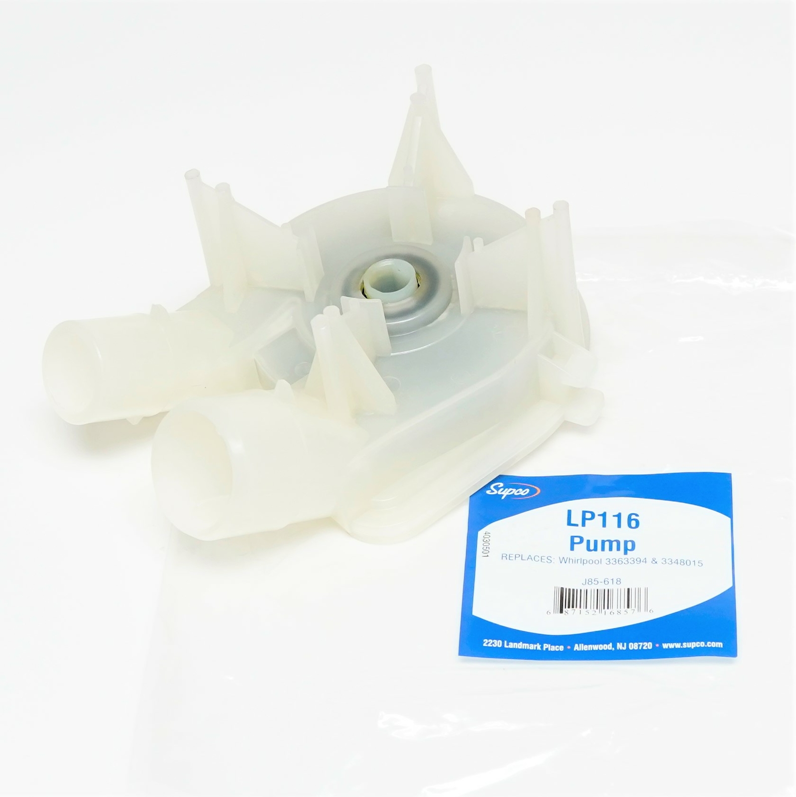 Washer Drain Pump for WP3363394 Whirlpool Kenmore Roper Estate Kitchenaid