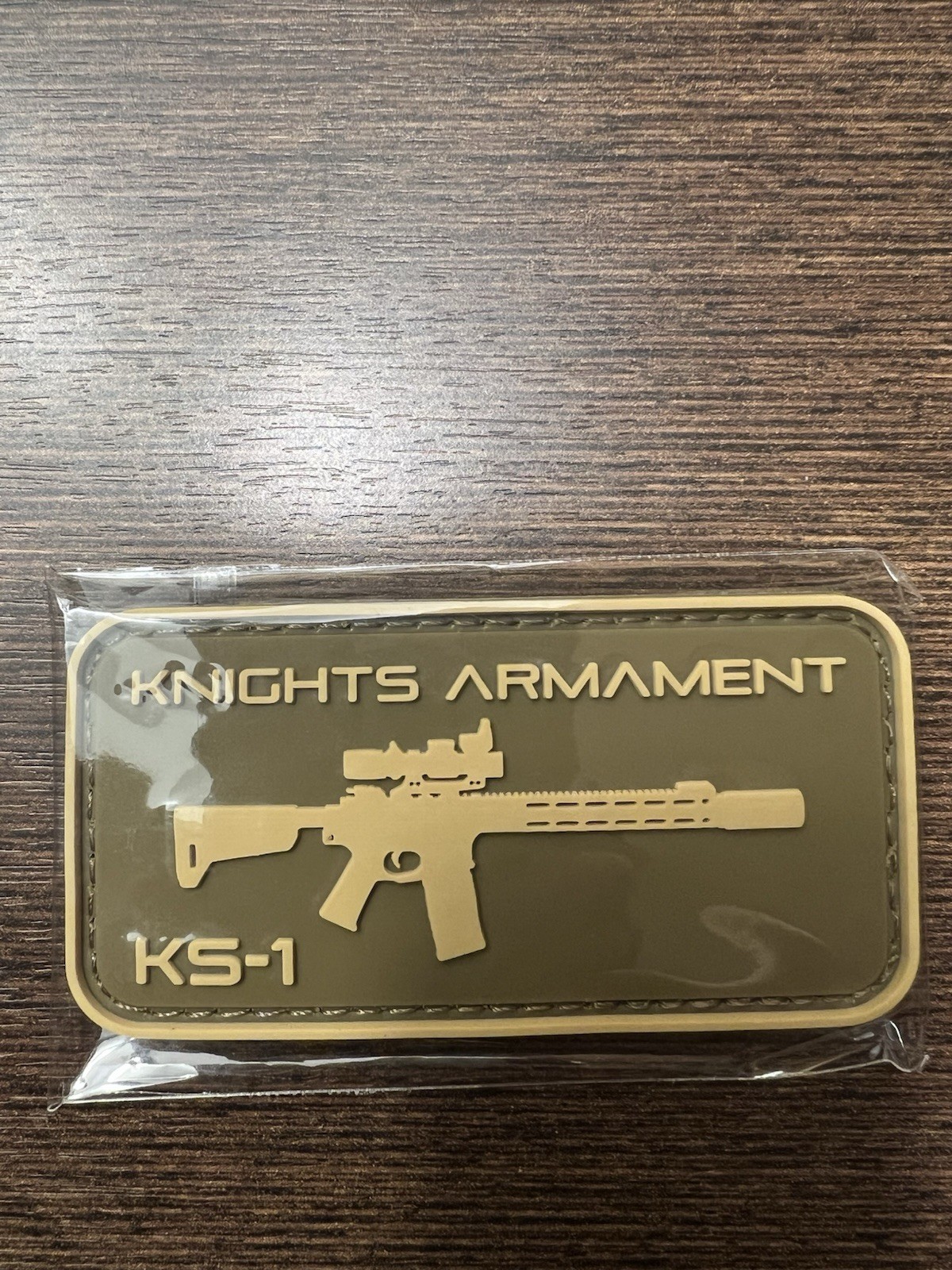 Knights Armament Patch PVC Weapon Tactical Patch KS-1 Rifle Shot Show 2026 Tan