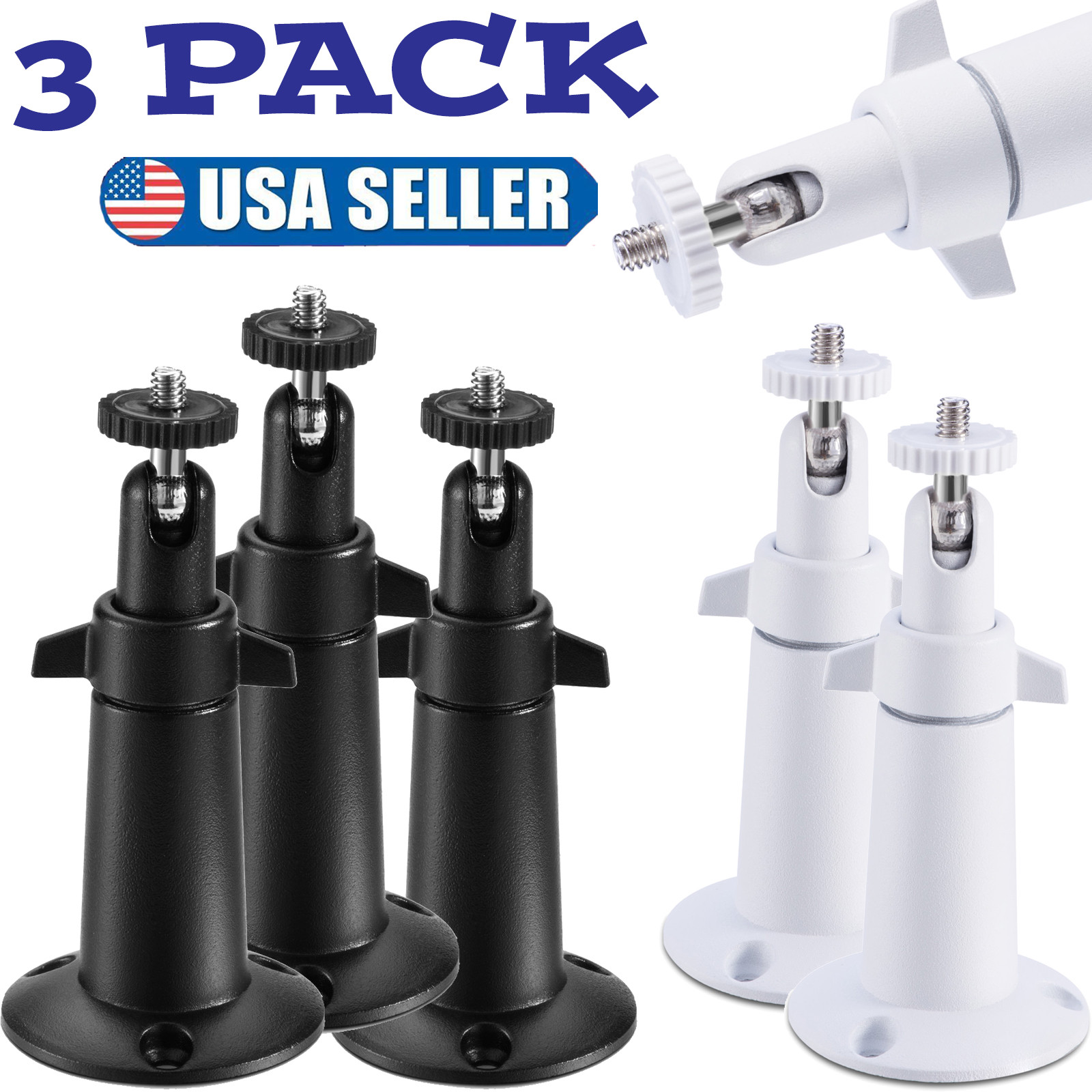3 Pack Security Wall Mount for Arlo or Pro Camera Adjustable Indoor Outdoor Cam