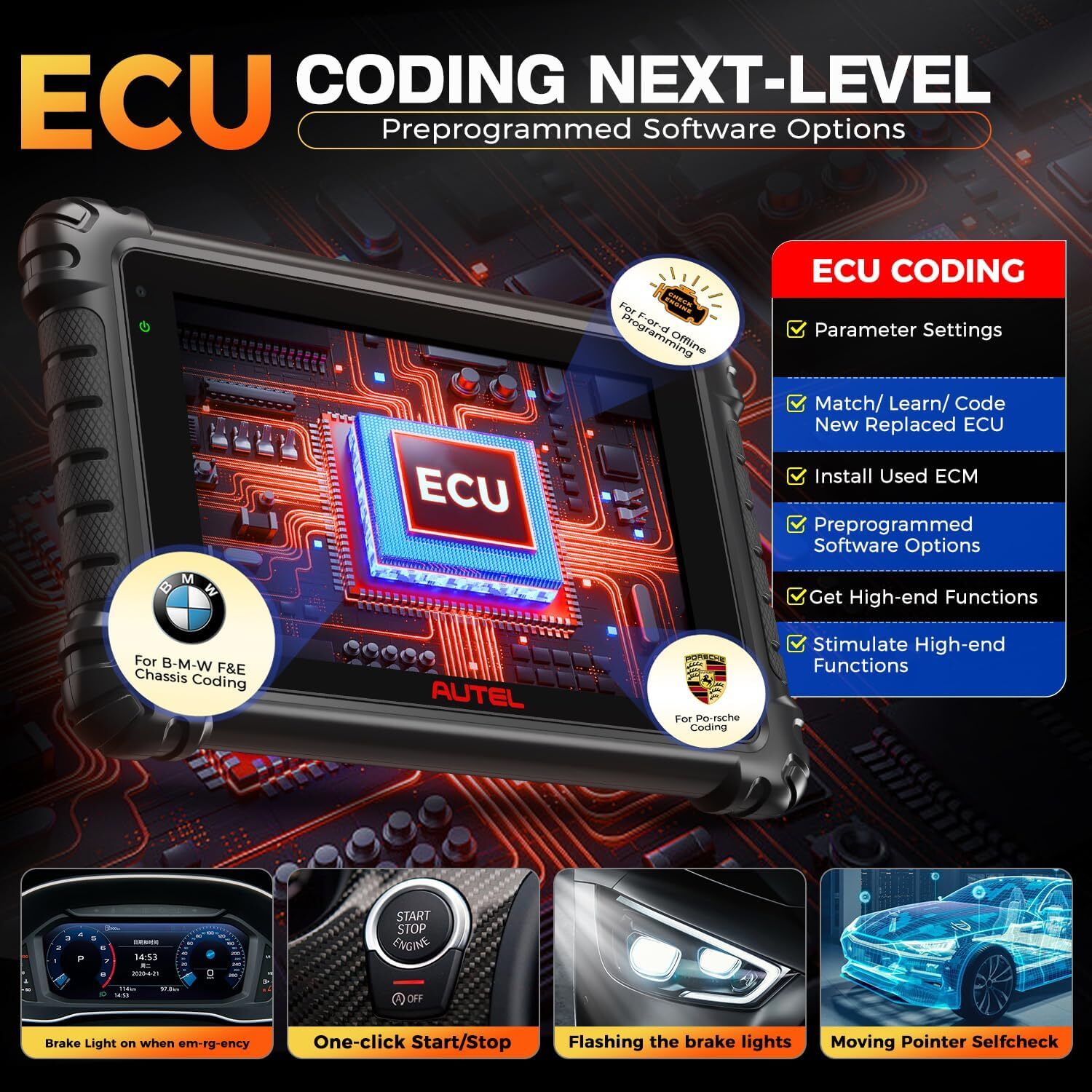 Autel MaxiSYS MS906 Pro ECU Coding Full System Diagnostic Scanner AS MK906 PRO