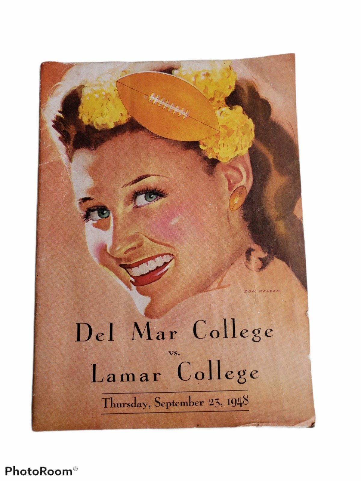 RARE! September 23, 1948 DEL MAR COLLEGE vs LAMAR COLLEGE Football Program WOW!