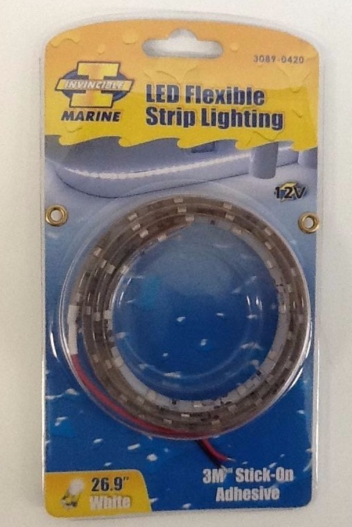 Invincible Marine BR51678 LED Flexible Strip Lighting 3089-0420 26.9' White