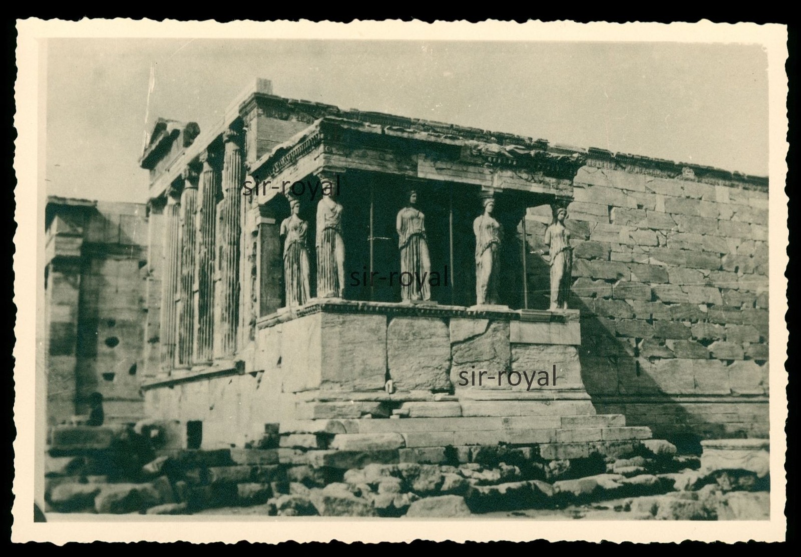 Athens c1930 - Erechtheion Temple - Acropolis - Greece - Photo 14x9cm