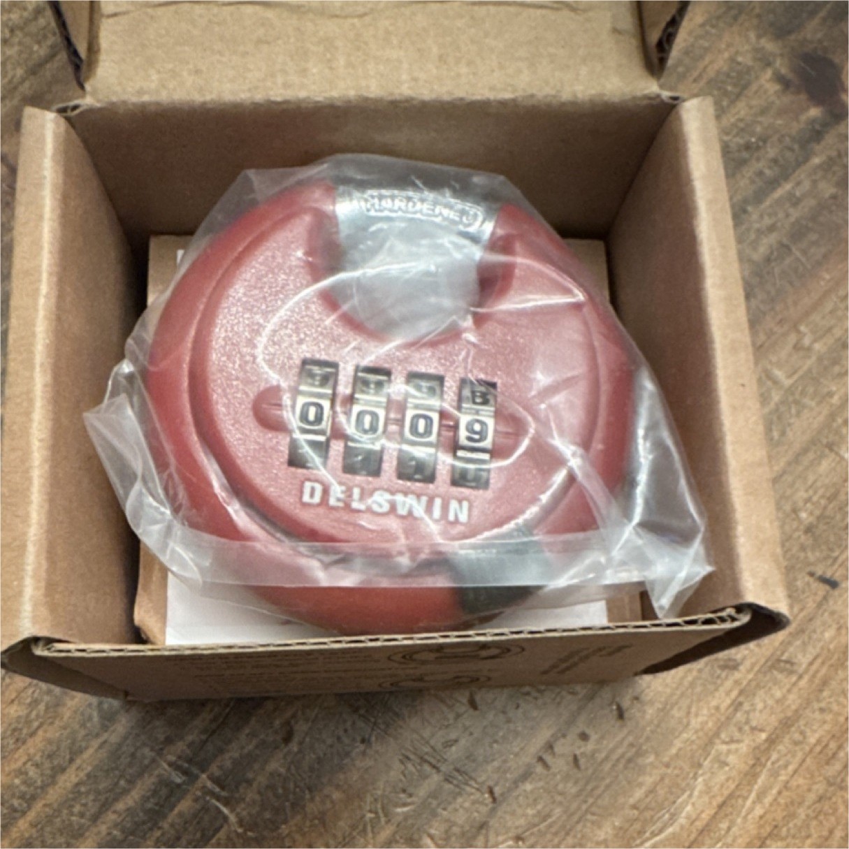 Delswin Outdoor Resettable Combination Disc Lock-RED (2-Pack)