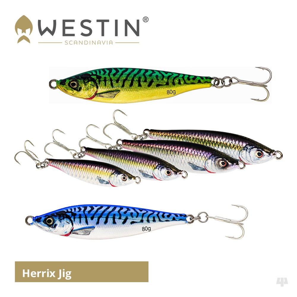 Westin Herrix Jig Lures - Bass Pollock Wrasse Cod Sea Trout Salmon Boat Fishing