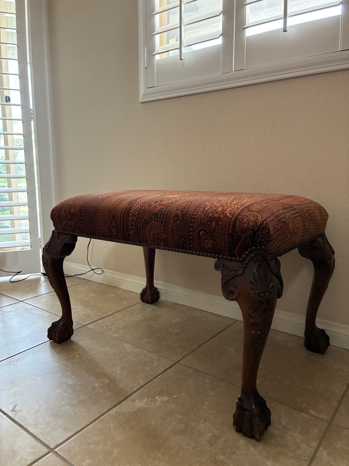 A Pair of Baker Furniture Charleston Reproduction Benches