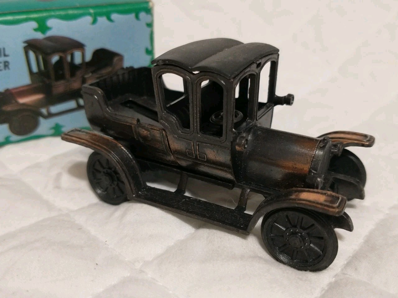 Vintage Die Cast 1907 Model T Truck Pencil Sharpener  Hong Kong Antique Finish