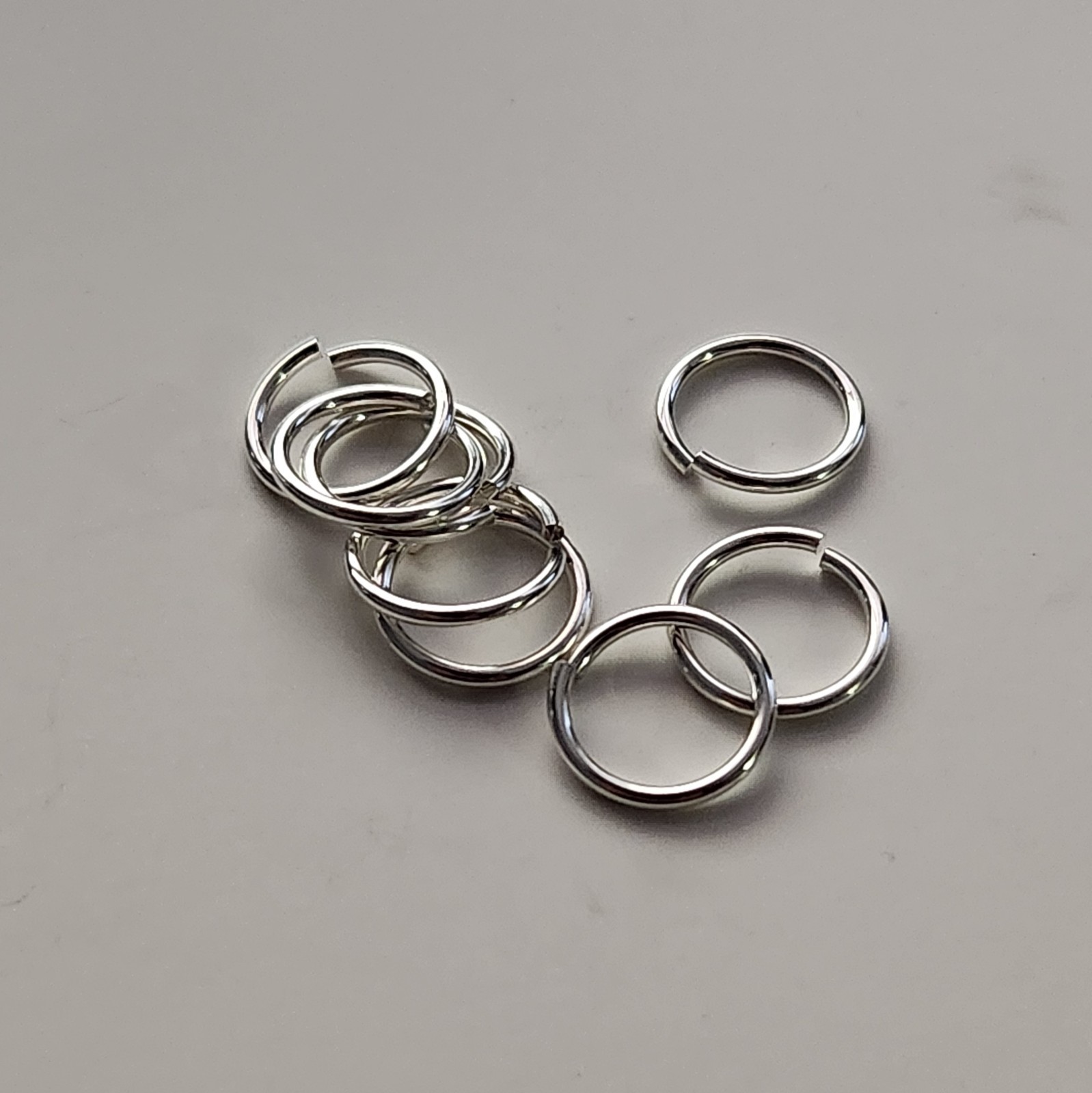 10mm Sterling Silver Jump Ring Connector 18-gauge(1.02mm) wire Solid .925 Silver