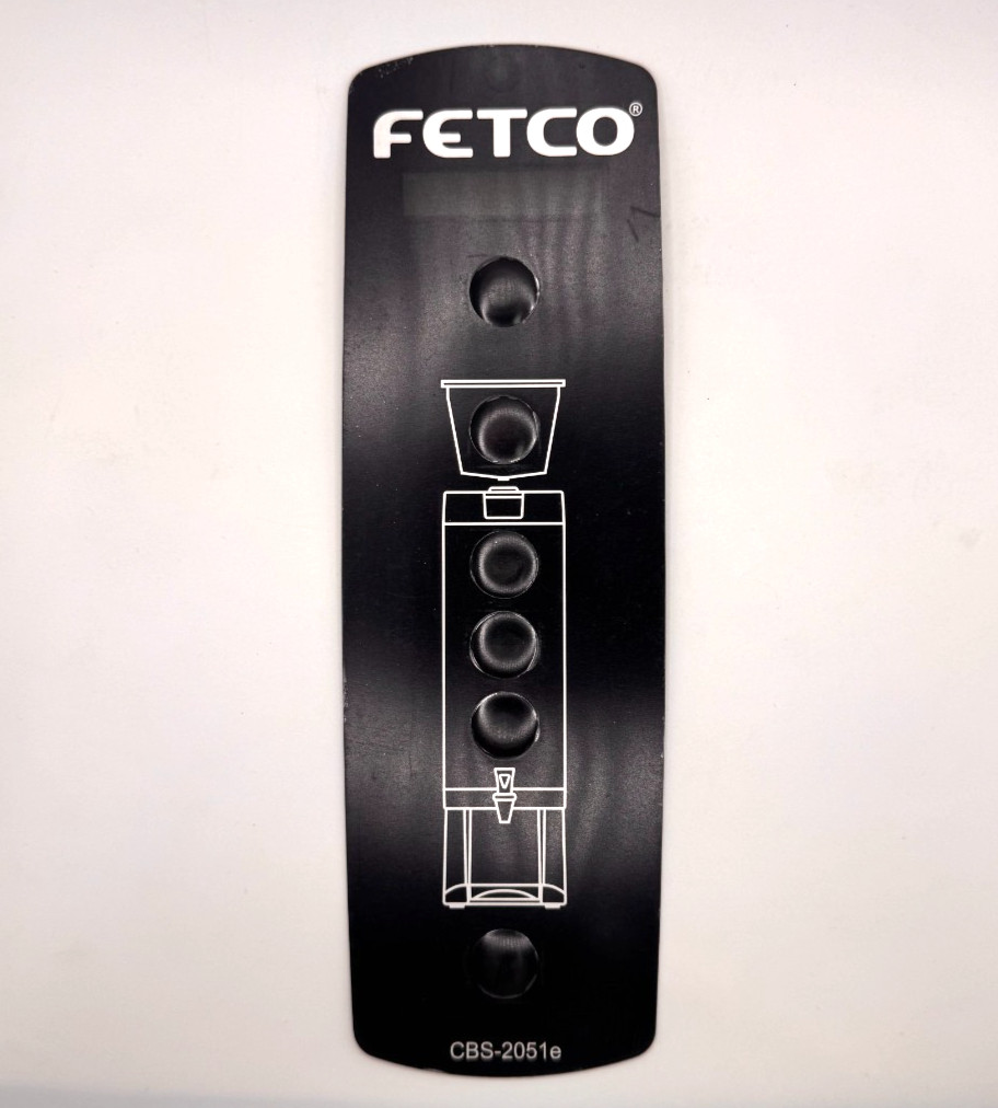 Fetco 1045.00018.00 Control Panel Overlay Decal CBS-2051e Coffee Brewer OEM, 005