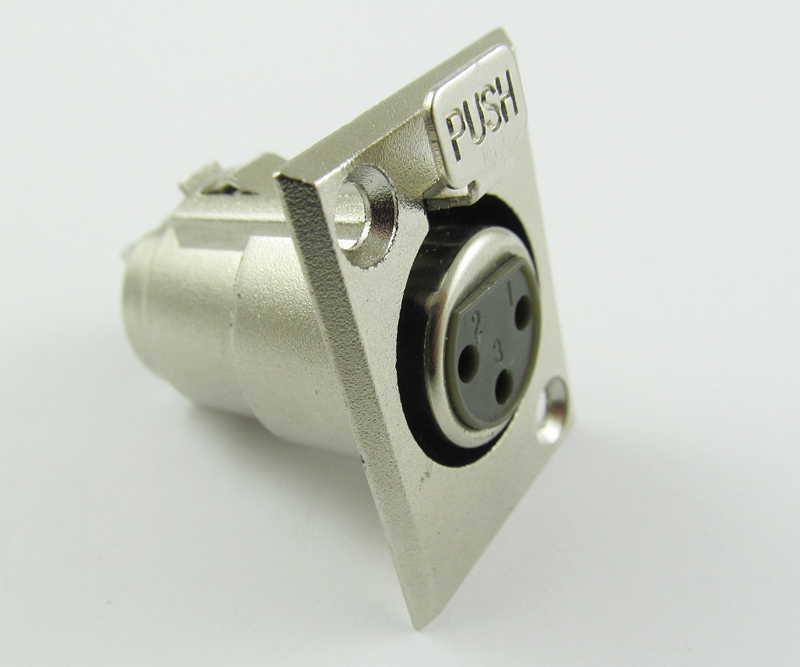 1pc Metal XLR 3Pin Female Panel Chassis Mount Socket Audio Microphone Connector