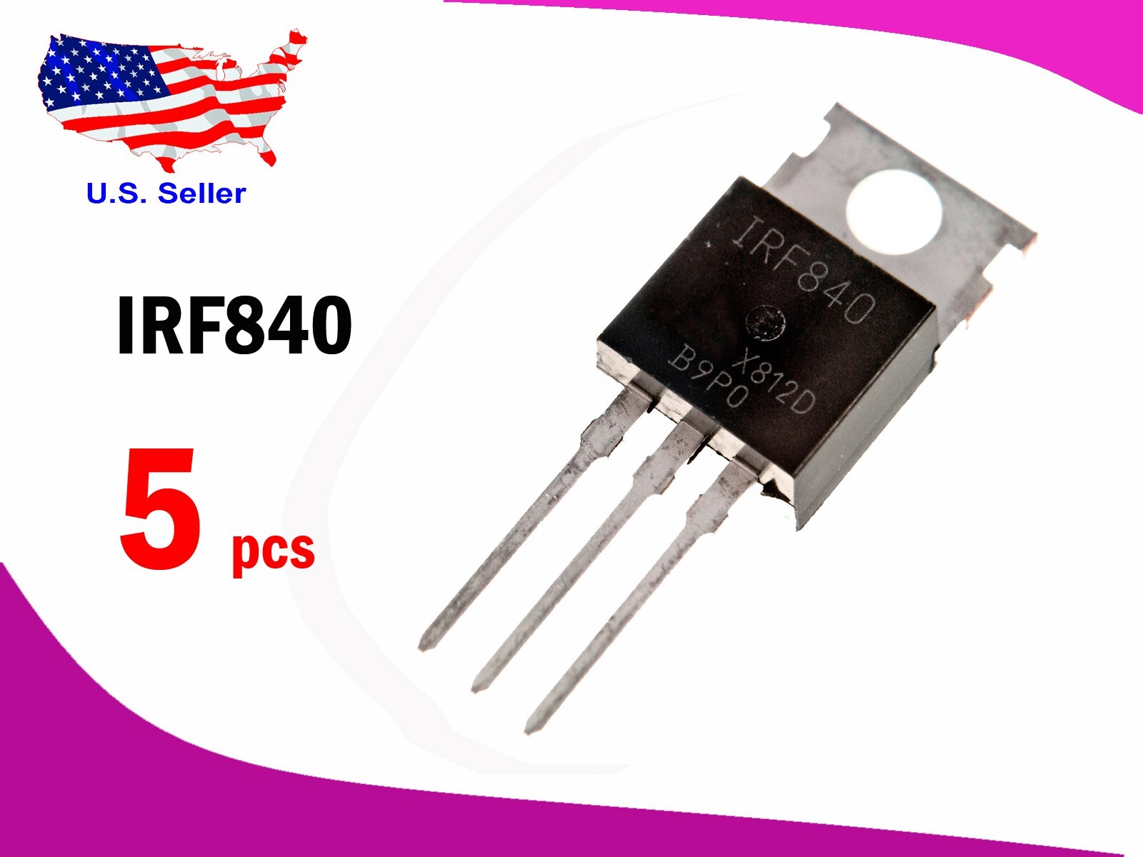 IRF840 (5 pcs) N-Ch. MOSFET 500V 8A