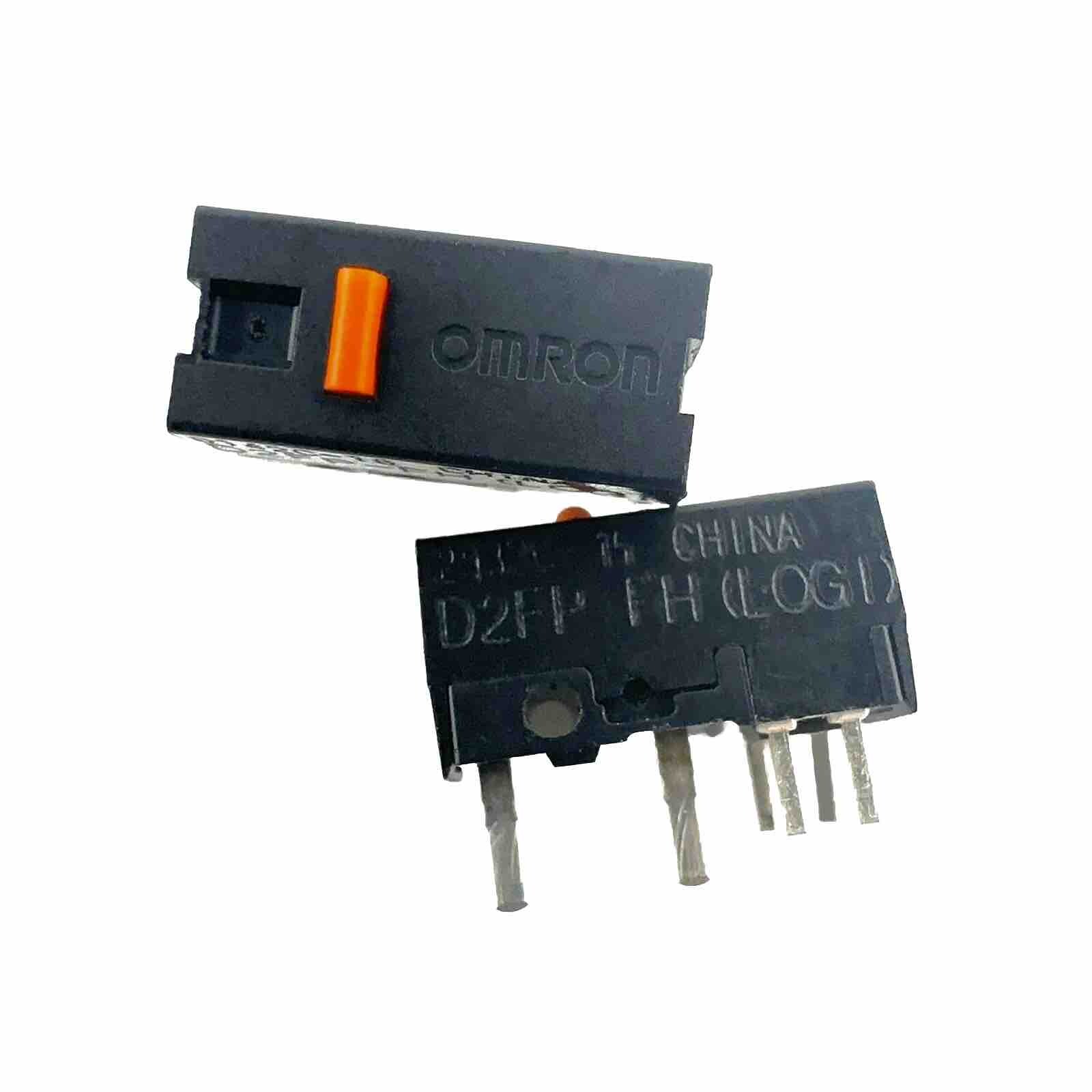 Omron D2FP-FH (LOGI) Optical Orange Dot 5-Pin Mouse Micro-Switch (2 Pieces)