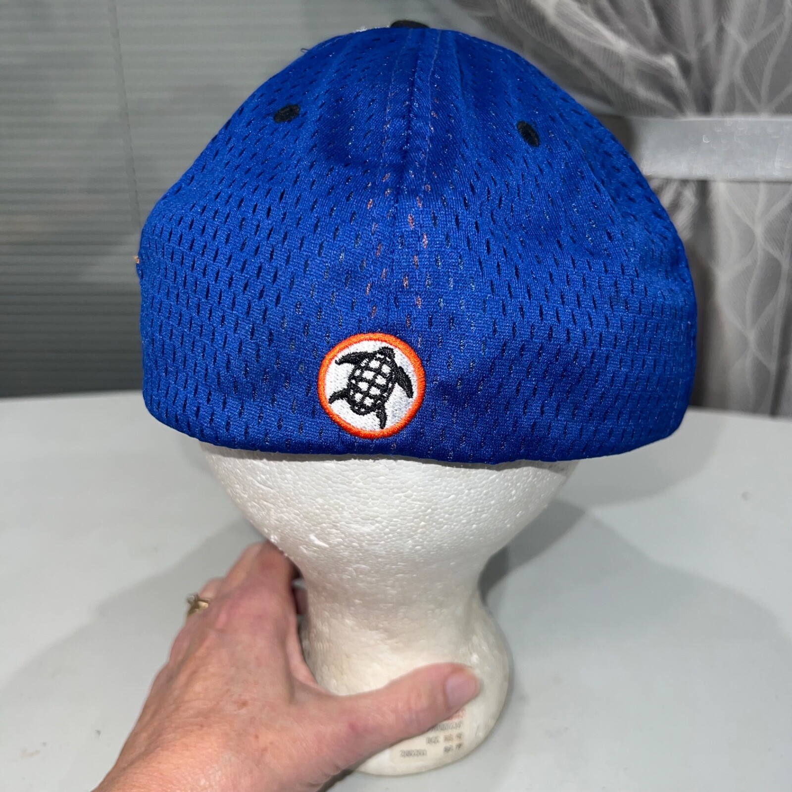 Seaworld Orlando Ocean Patrol SWOOP Hat Cap Orange Black Accents Flex Band