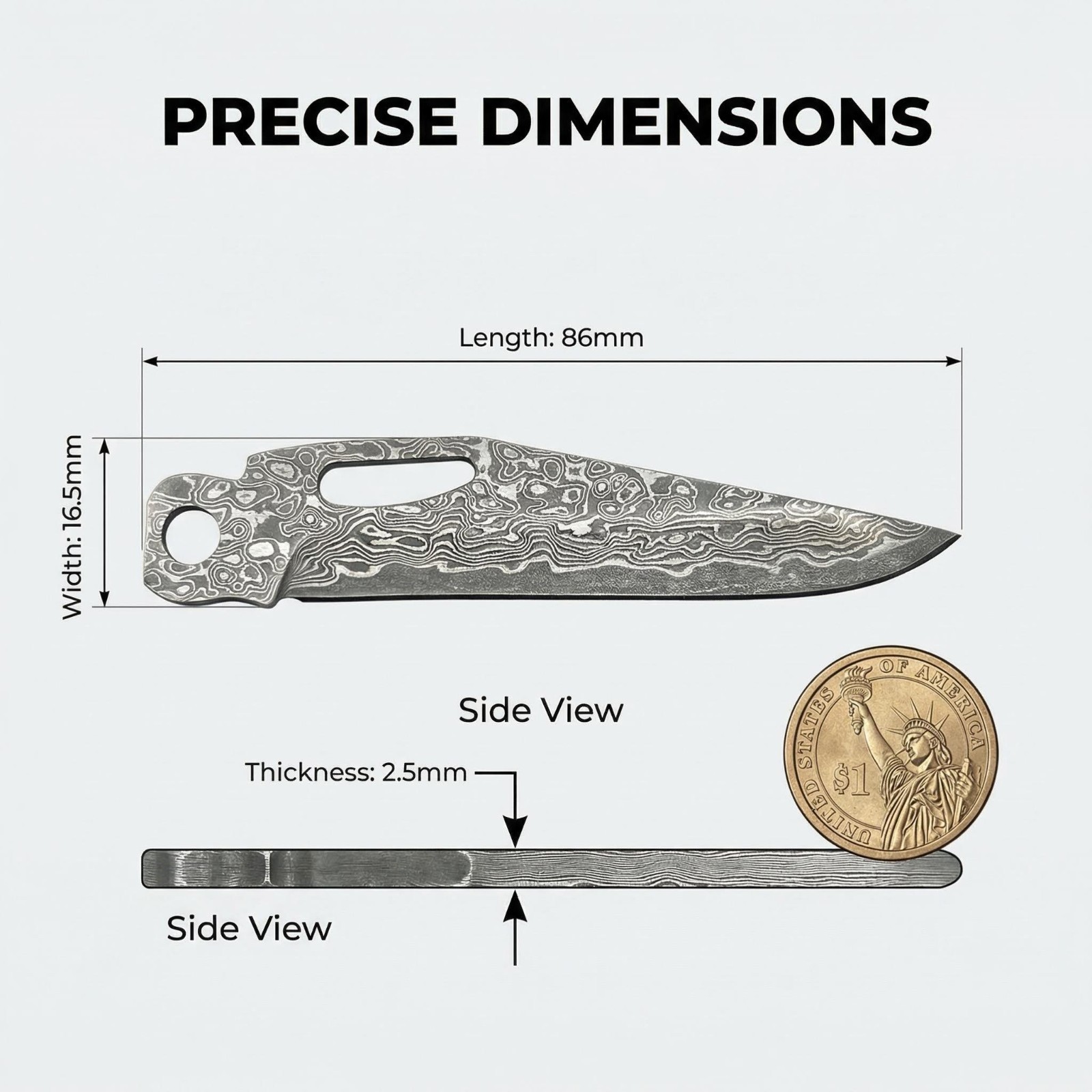 GearNexon VG10 Damascus Blade for Leatherman Charge TTi Wave | USA Stock