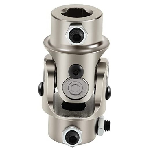 3/4-36 Spline X 3/4 DD Steering Shaft Universal U-Joint Chrome Single, 83mm