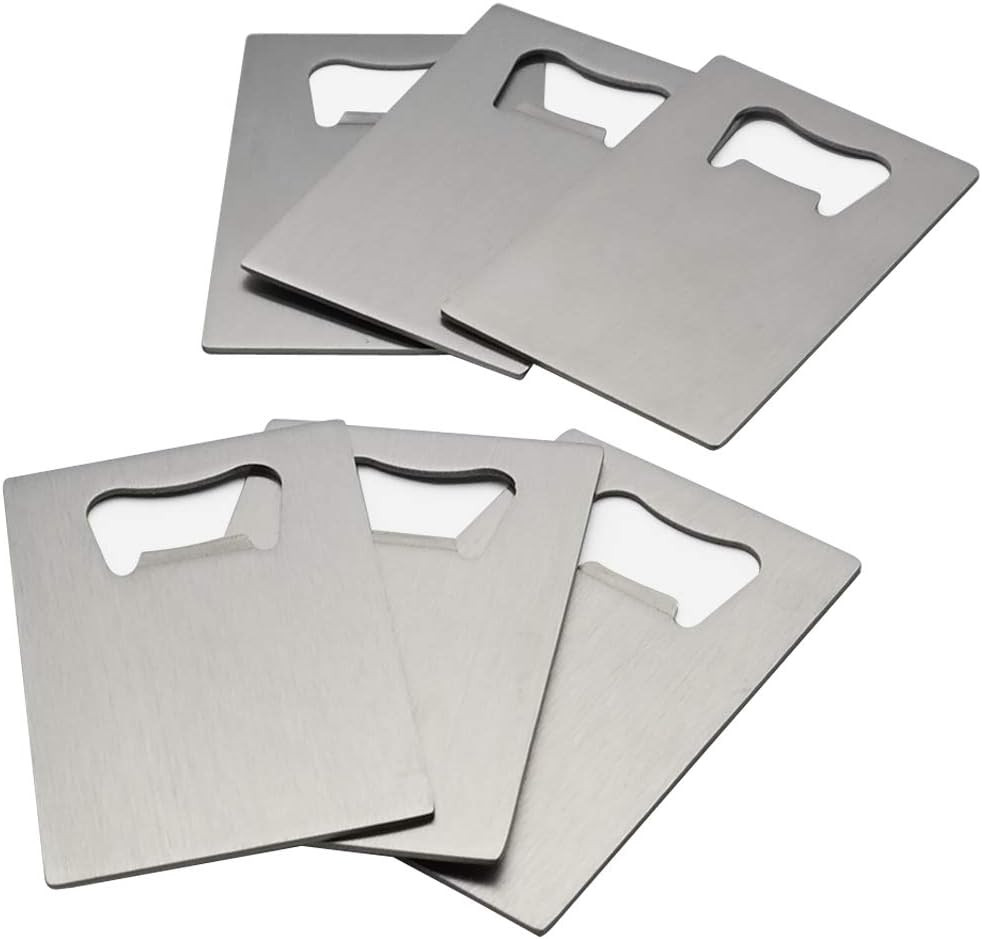 Credit Card Bottle Opener, 6 Packs, Stainless Steel