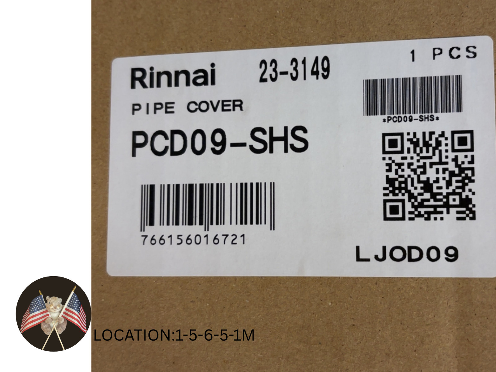 Rinnai PCD09-SHS Pipe Cover -BRAND NEW