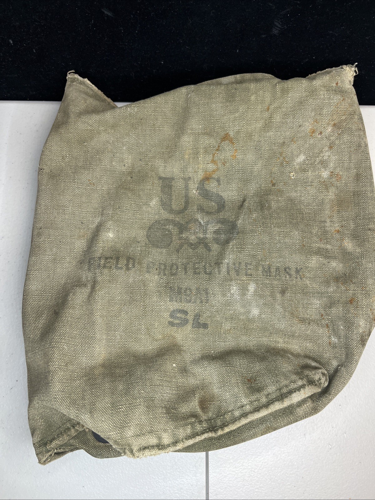 WW2 U.S. Marine's  'M9A1 Field Protective Mask' Canvas Bag No Strap