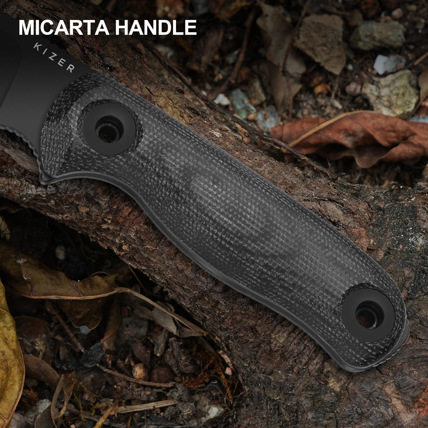 Kizer Drop Bear Fix 3 Fixed Knife 1095 Blade Micarta Handle Medium Size 1101A3