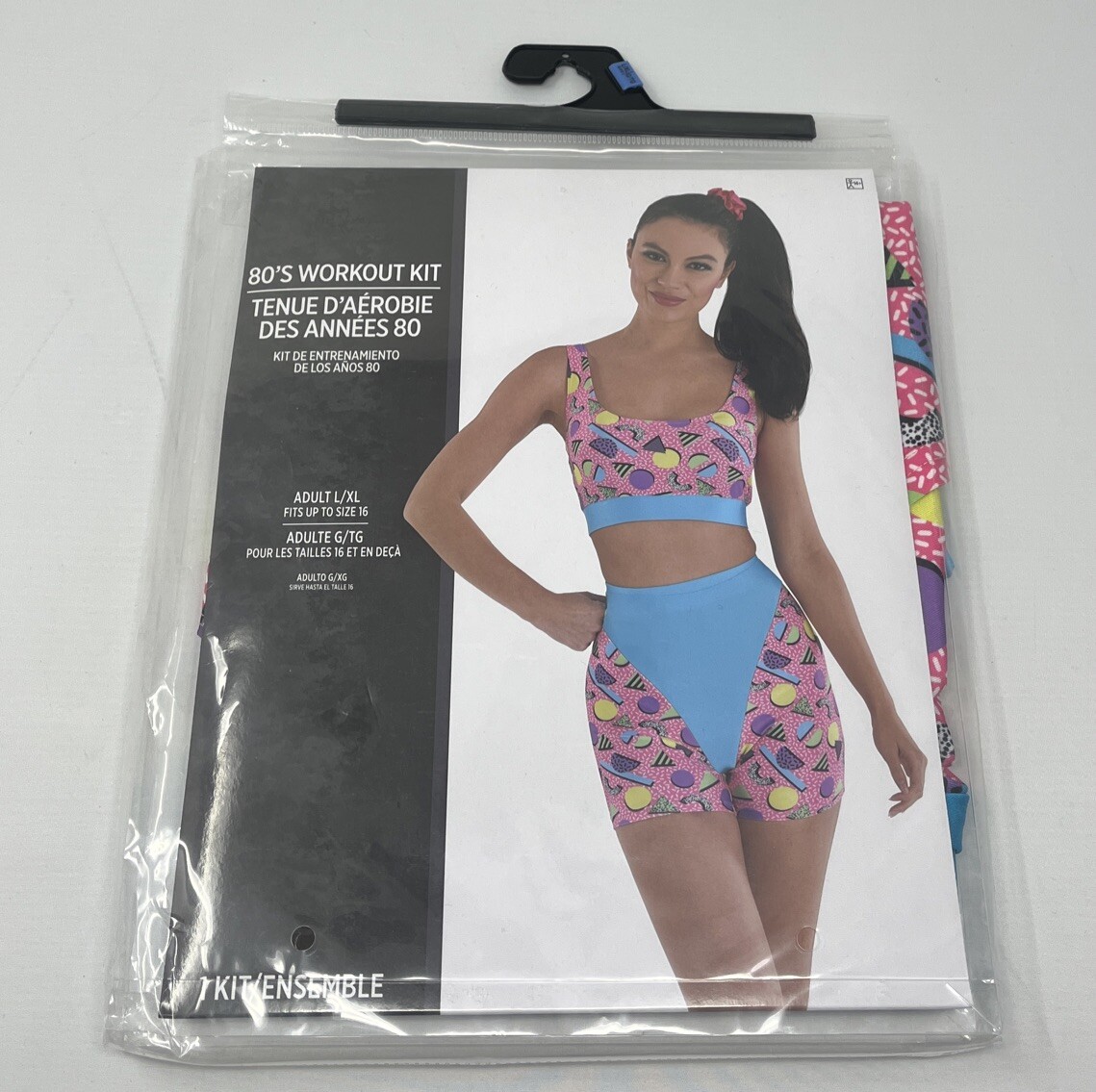 80’s Workout Costume Halloween  Adult Large Women’s L/XL Fits Up To 16 Amscan