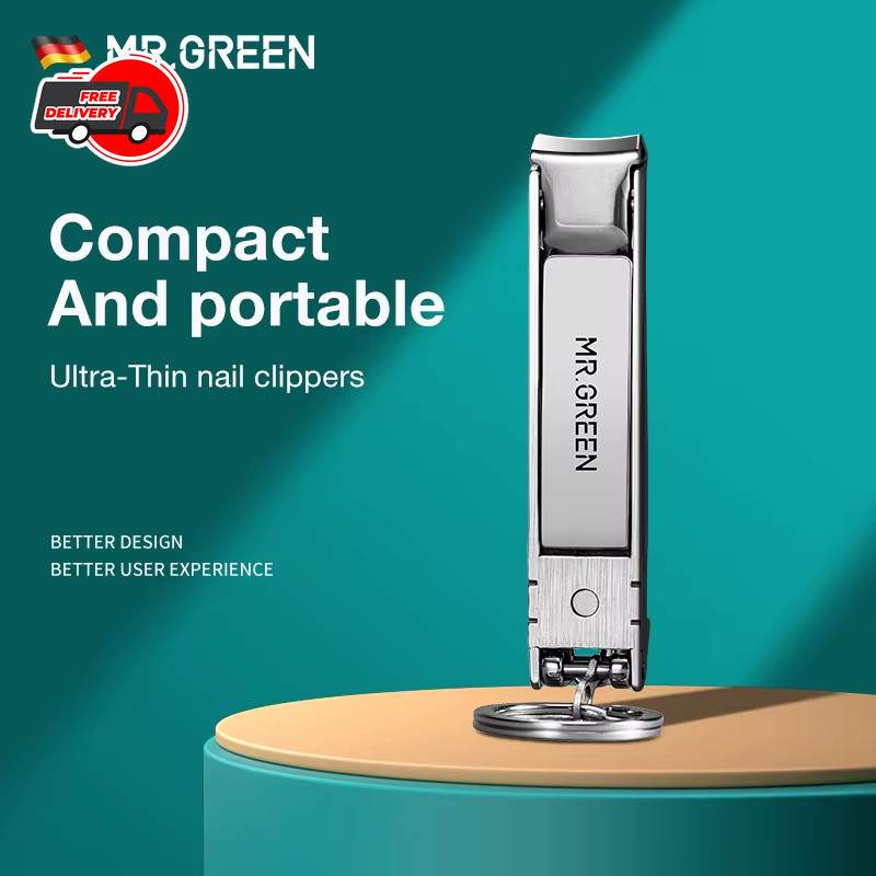 MR.GREEN Ultra-Thin Nail Clippers Foldable Travel Manicure Stainless Steel