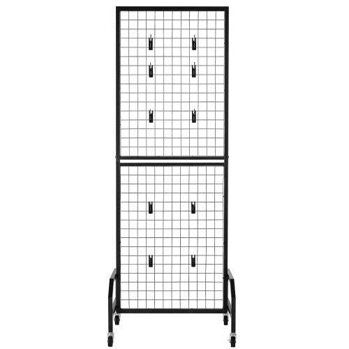 Grid Wall Panel 19 x 5.4 ft Wire Grid Panels Display Rack Movable Art
