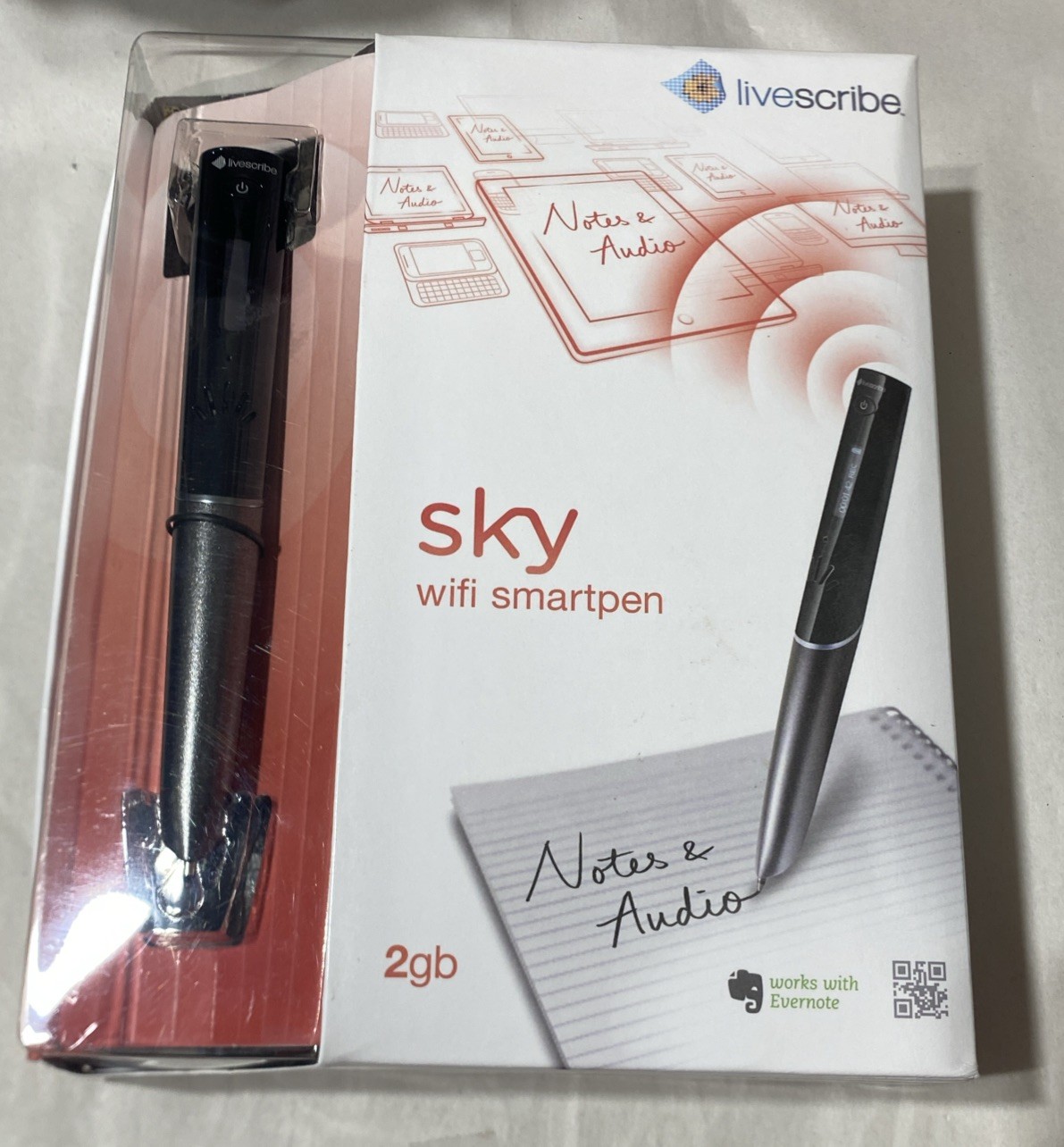 Livescribe Sky Wi-Fi Smartpen Notes Audio 2gb NIB