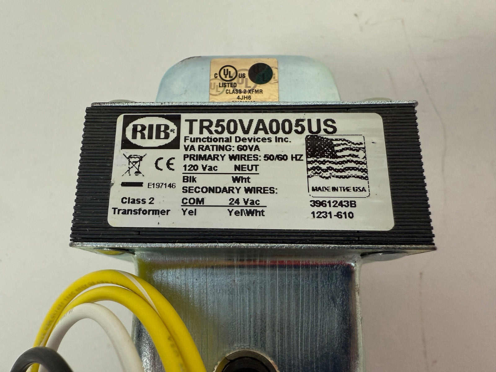 FUNCTIONAL DEVICES RIB TR50VA005US TRANSFORMER NEW OPEN BOX